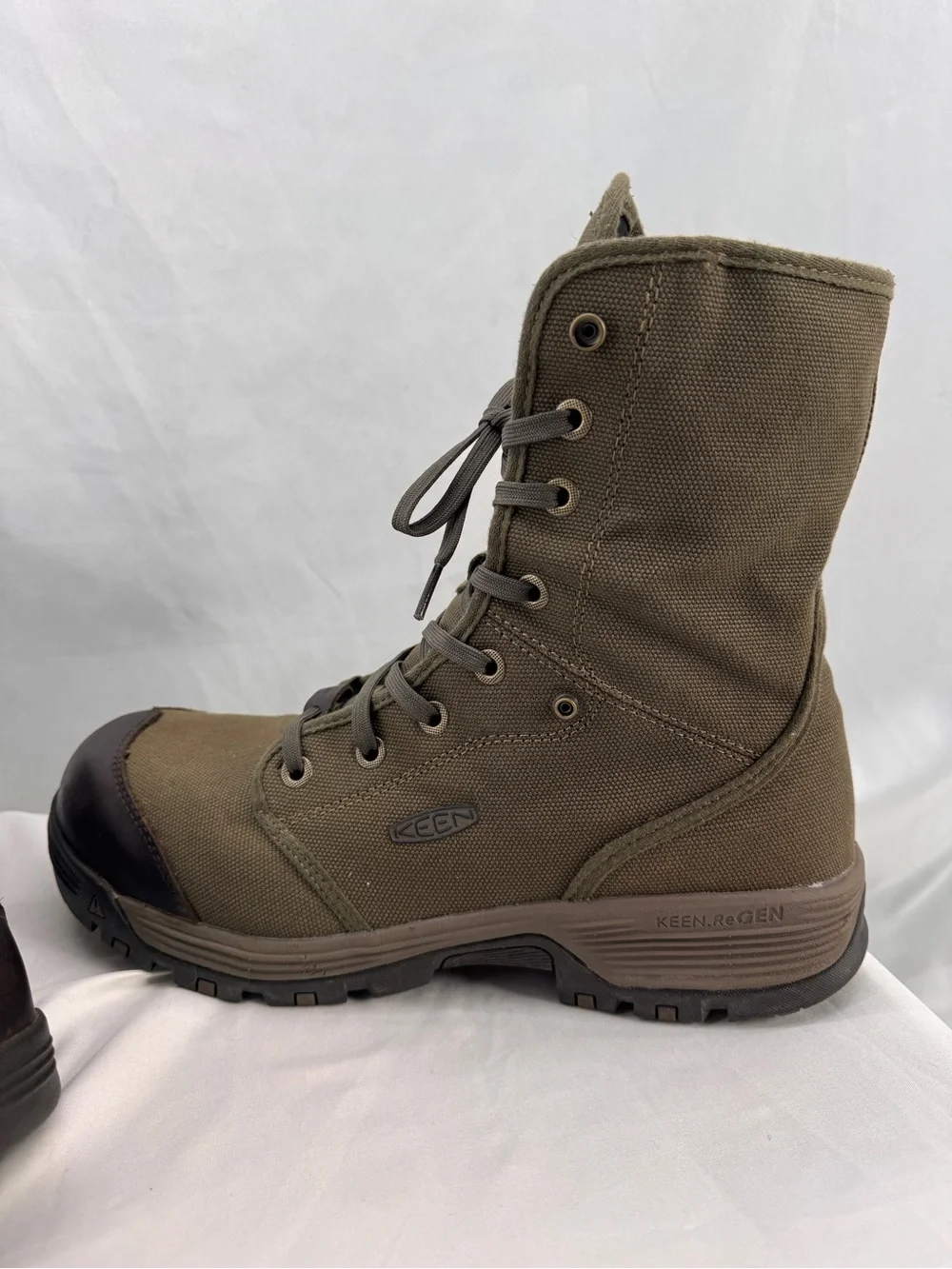 KEEN Utility Roswell Work Boots Military Olive Men’s Size 11EE Composite Toe